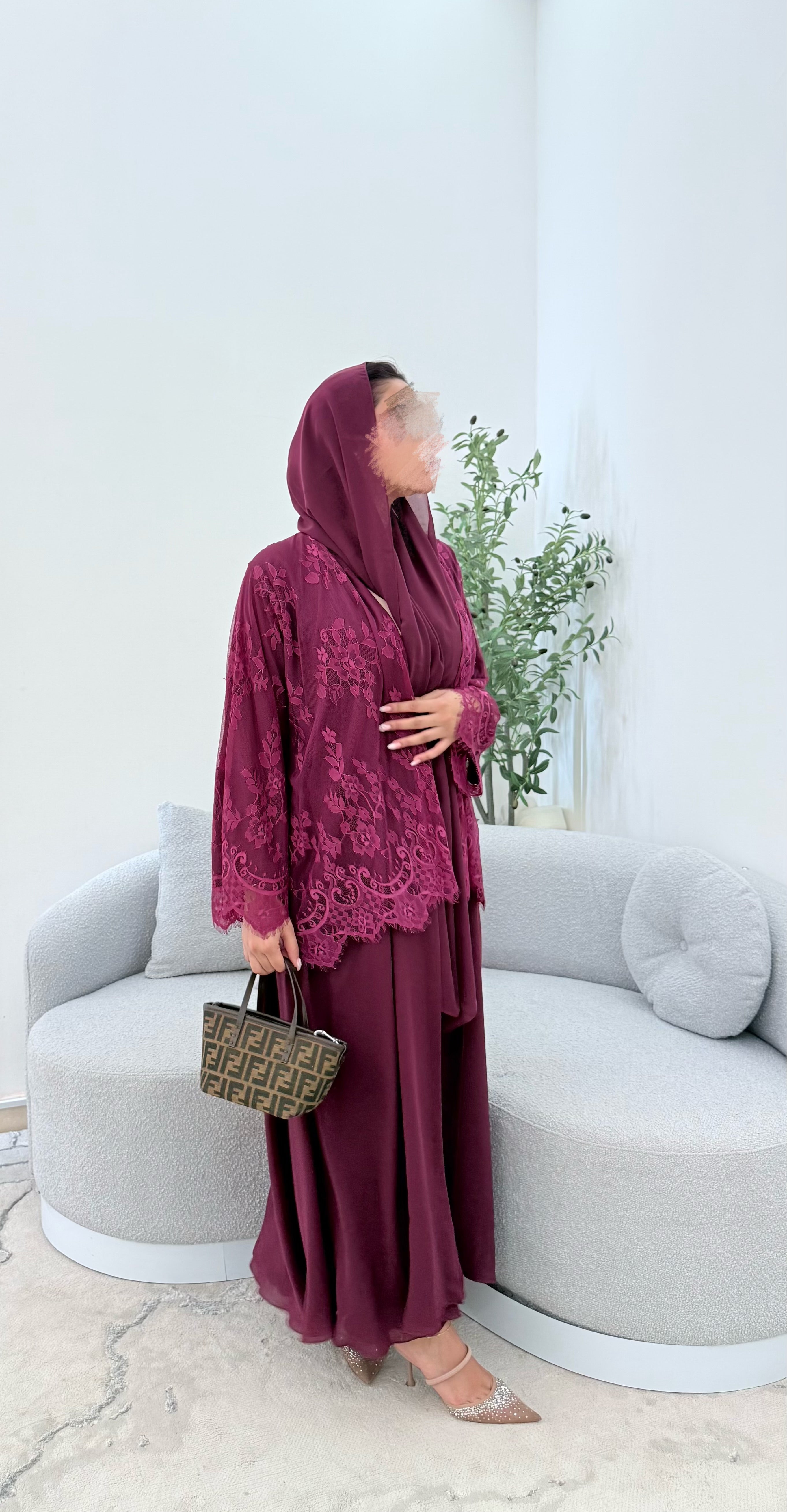 Lace abaya