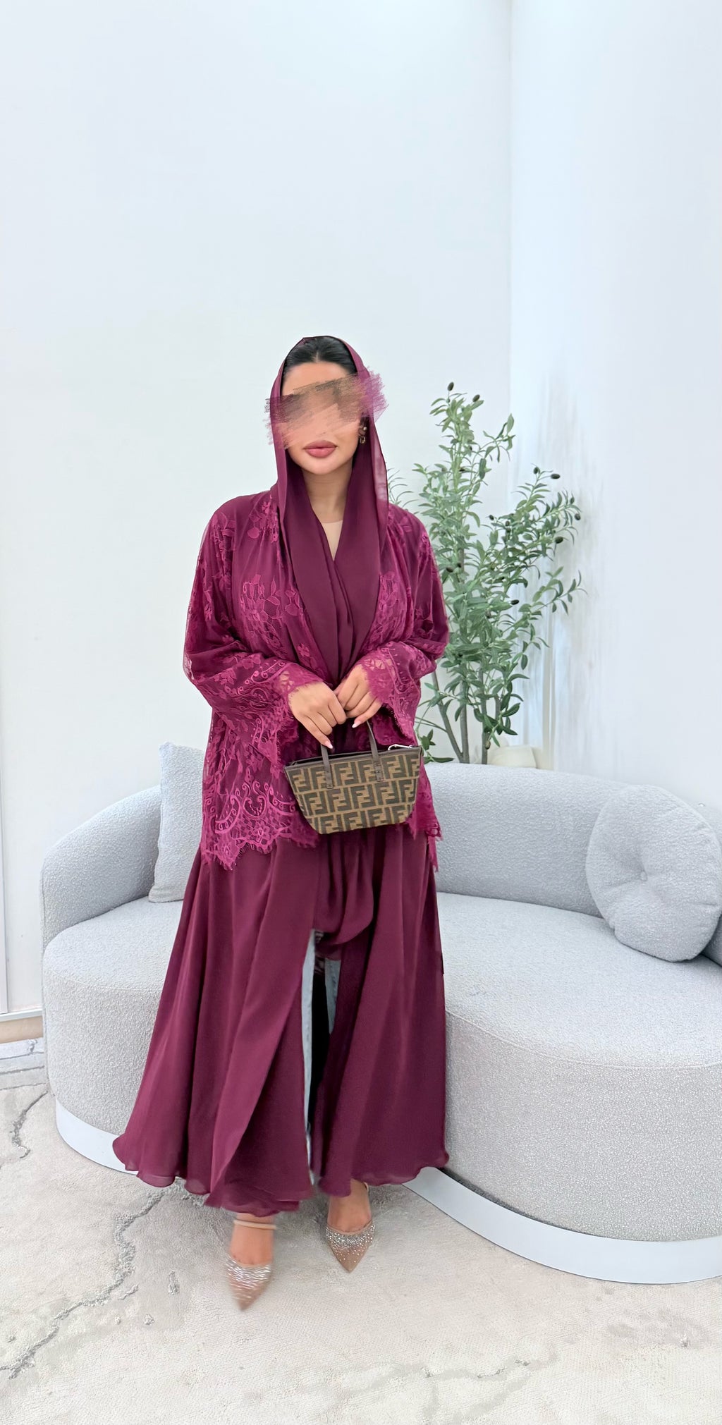 Lace abaya