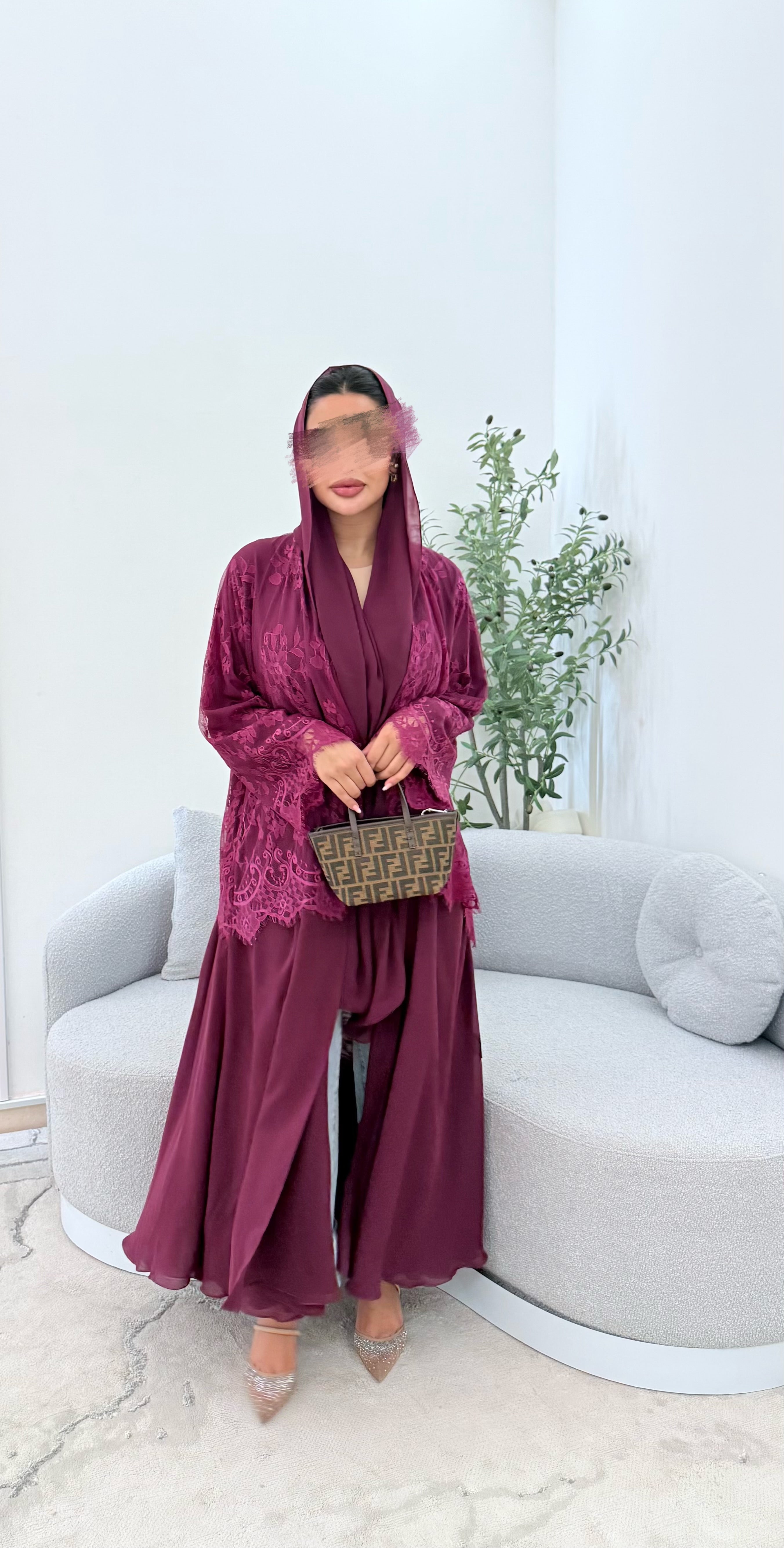 Lace abaya