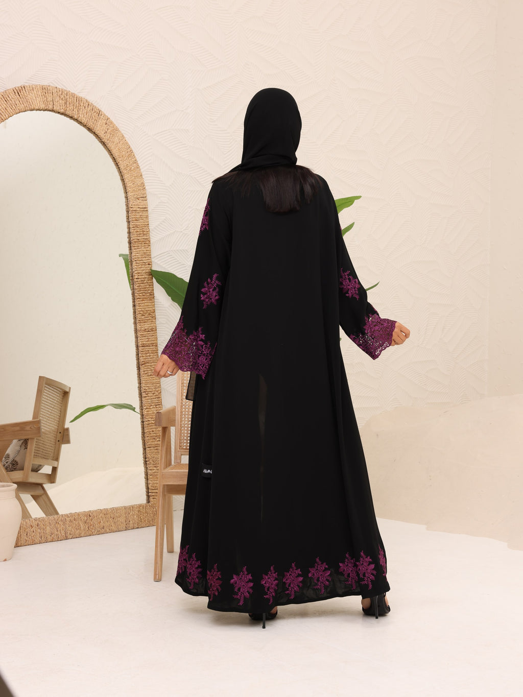 Abaya purple lace