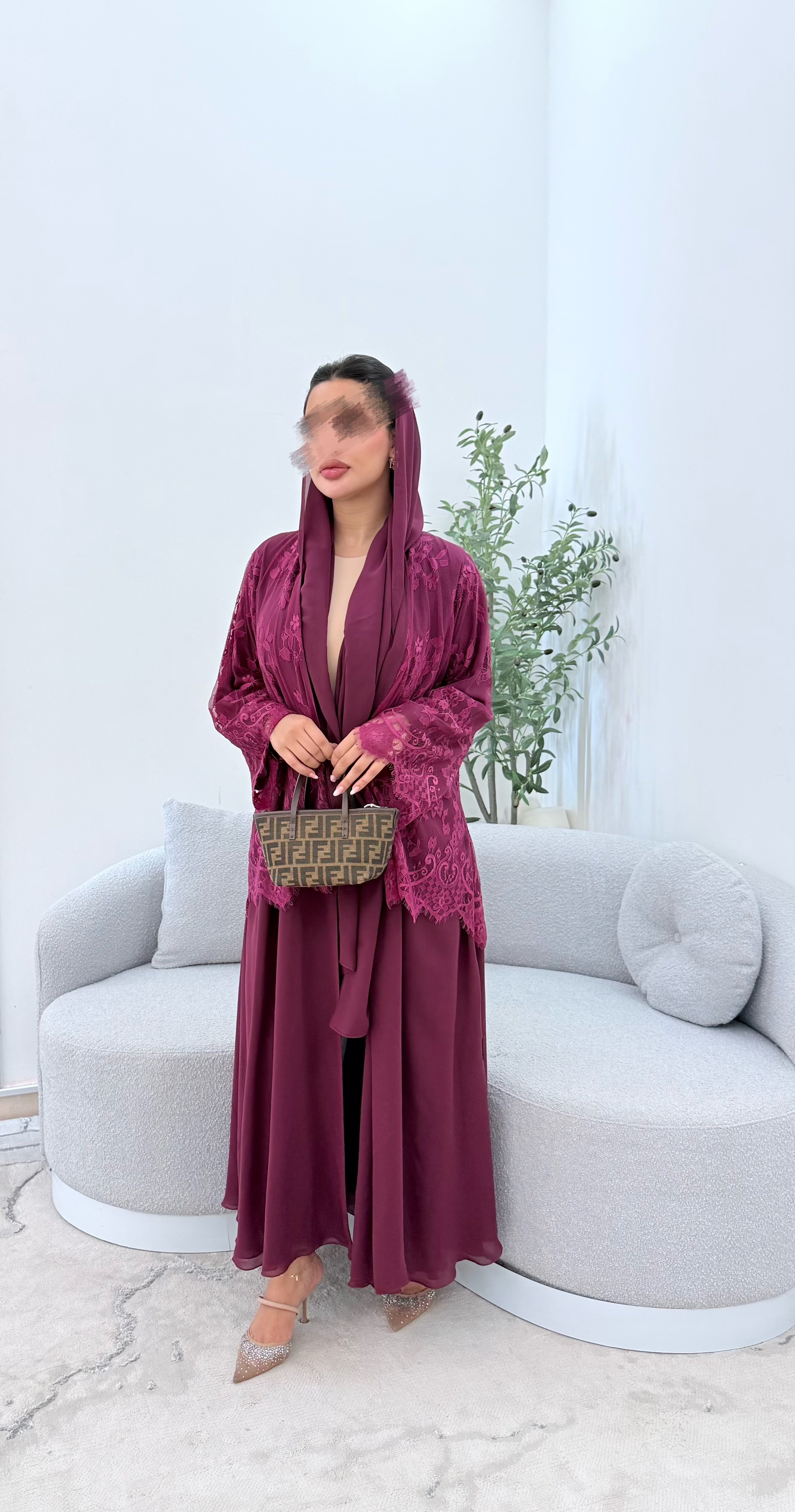 Lace abaya