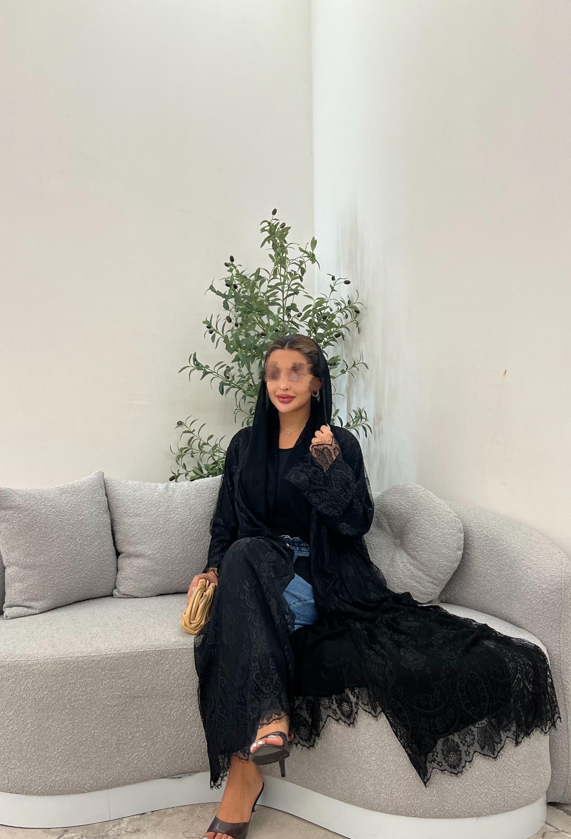 Lace abaya