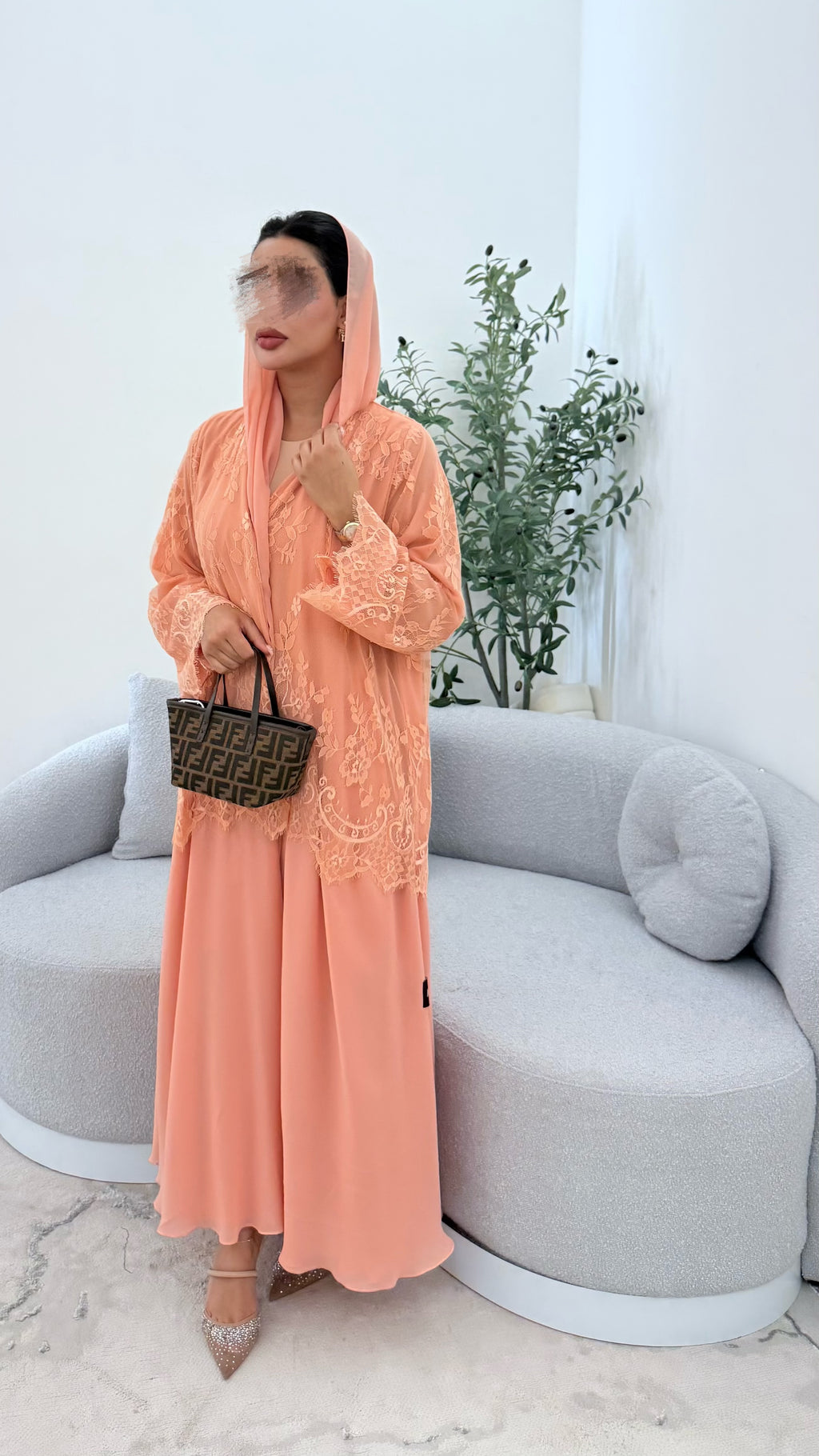 Lace abaya