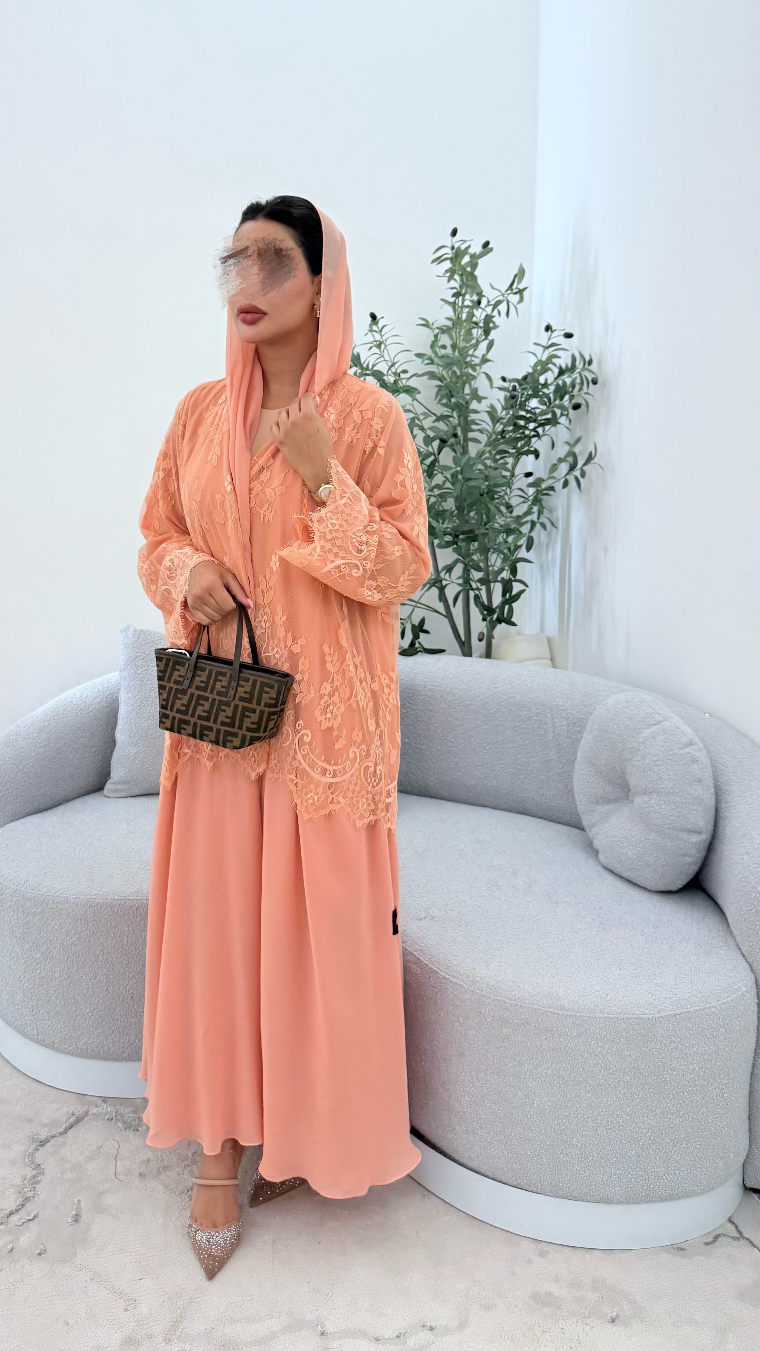 Lace abaya