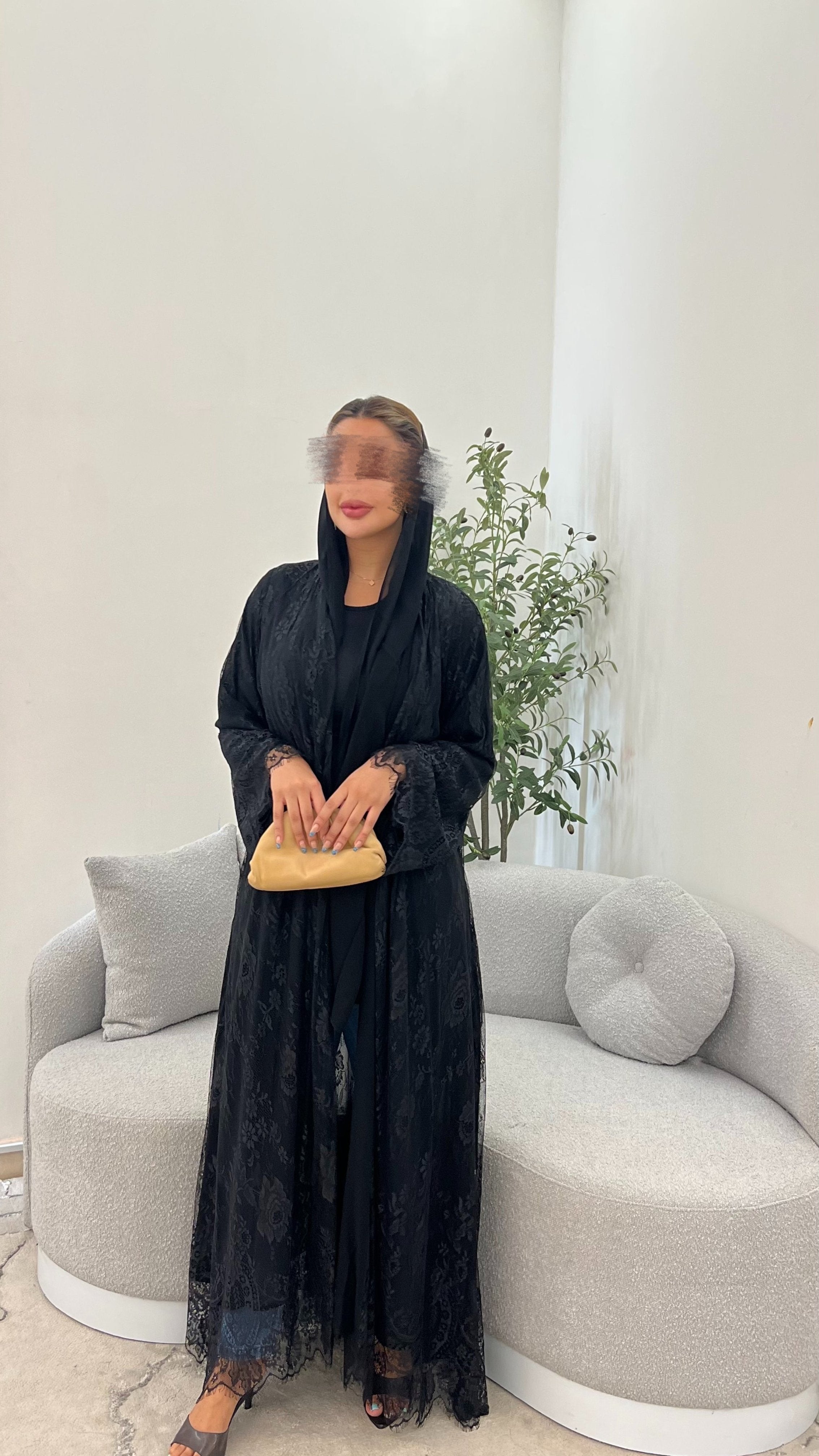 Lace abaya