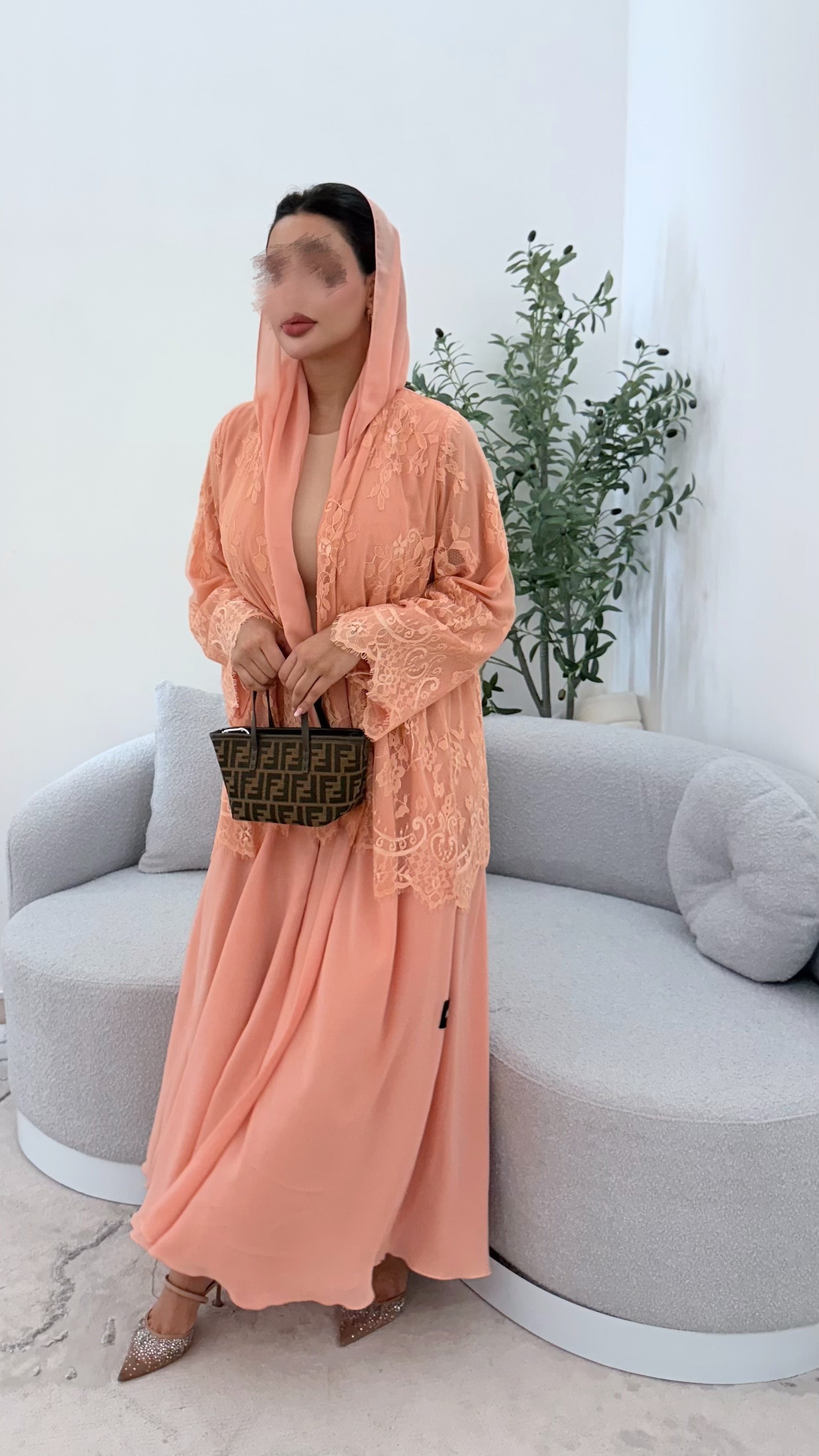 Lace abaya