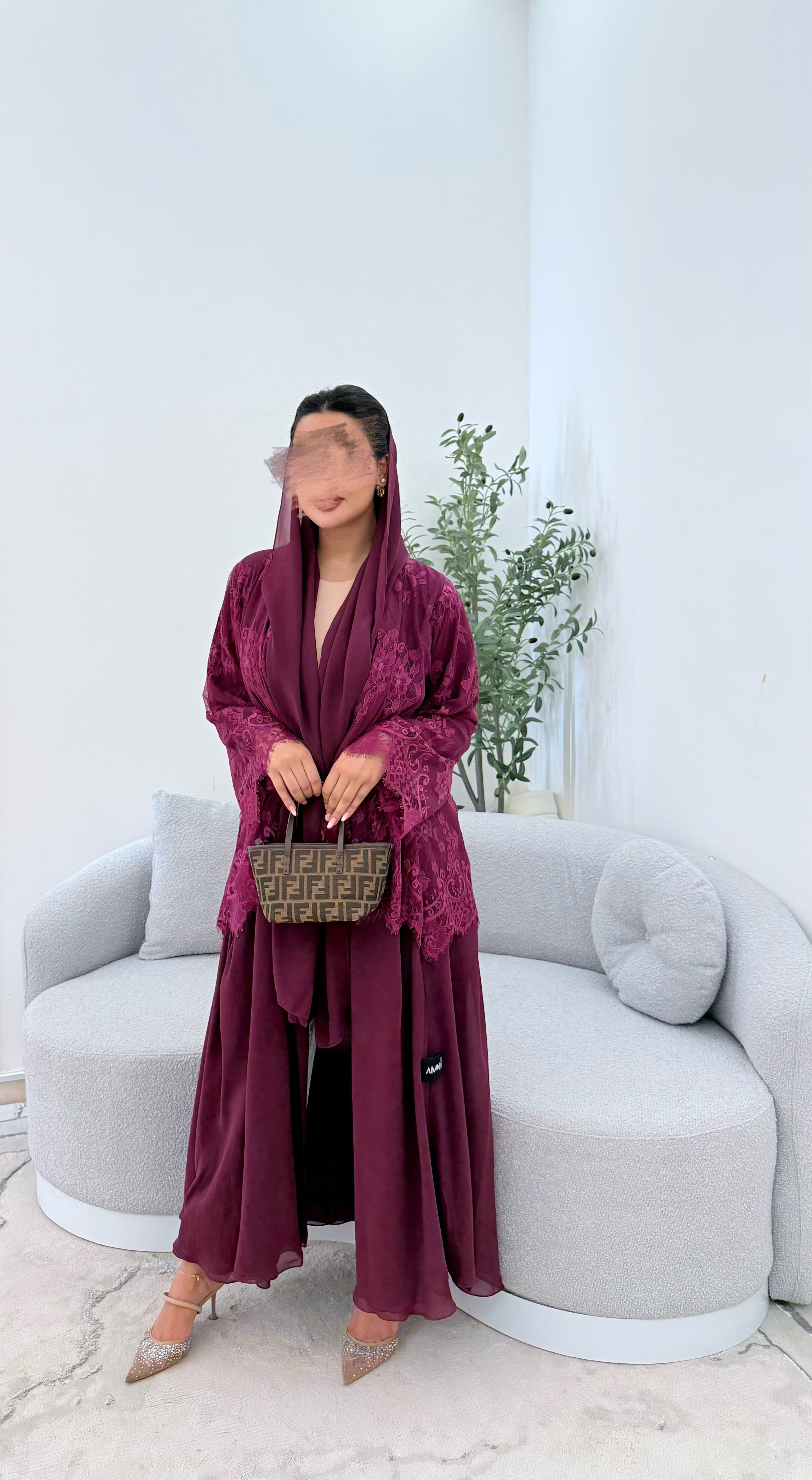 Lace abaya