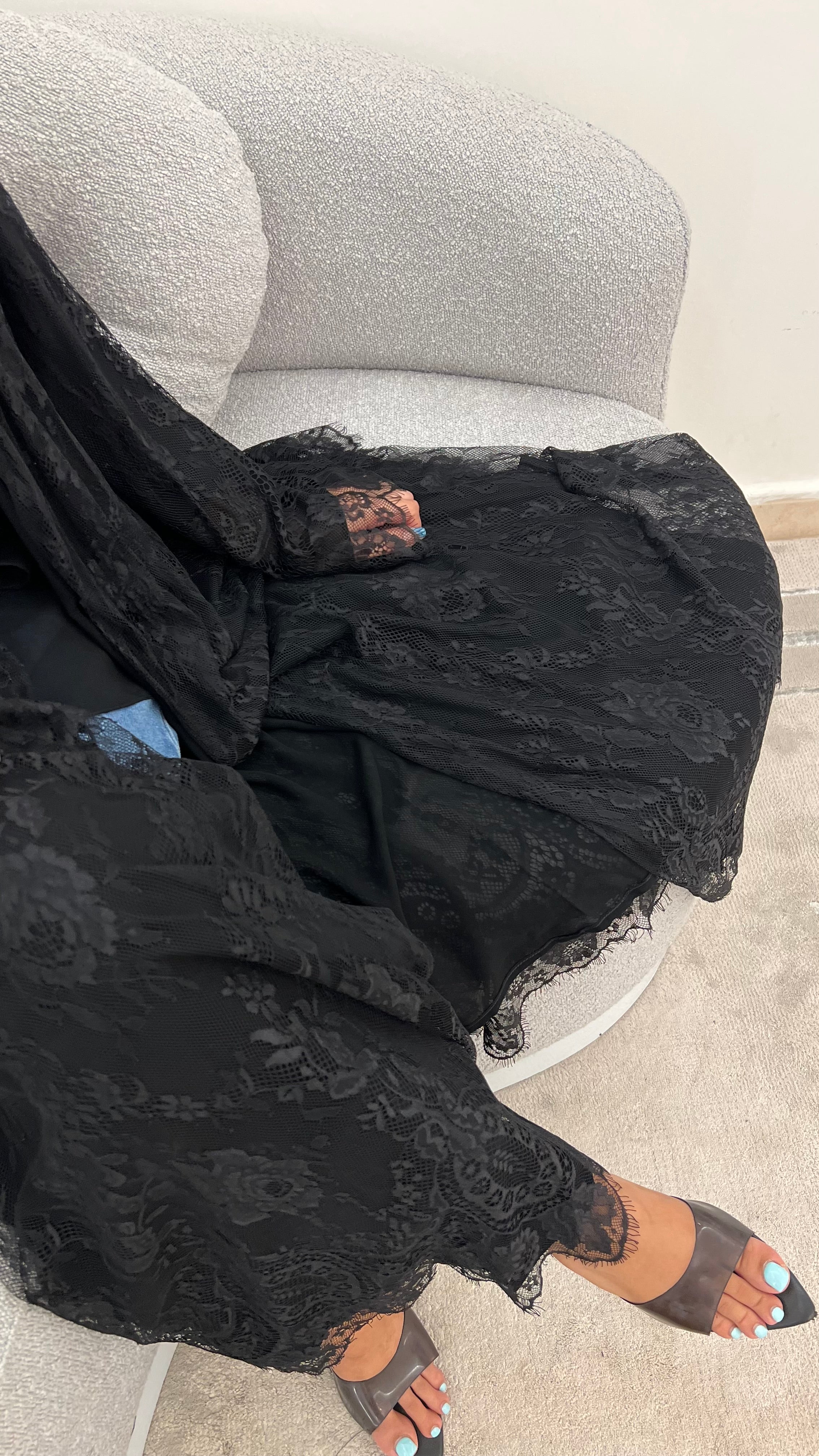 Lace abaya