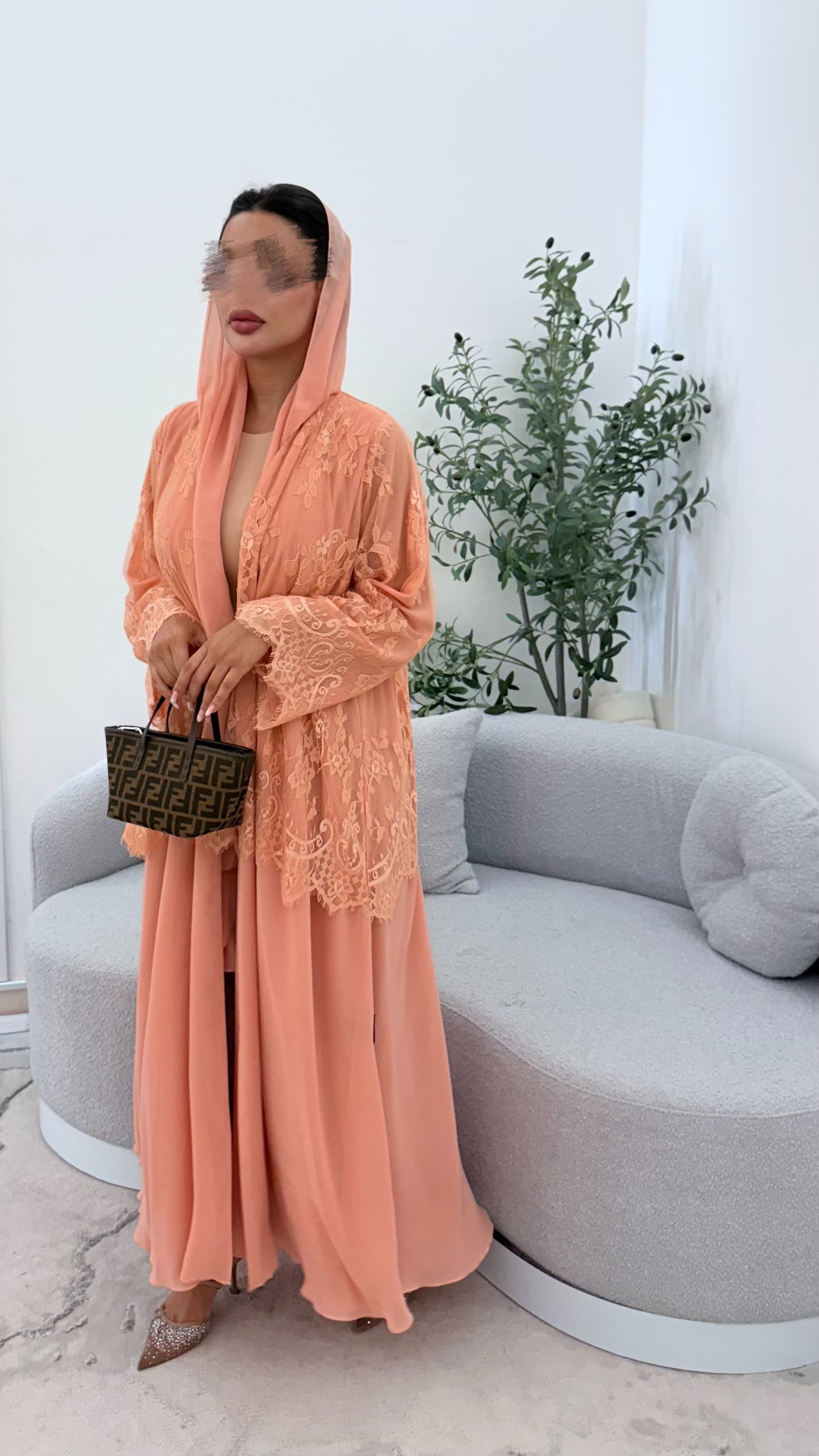 Lace abaya